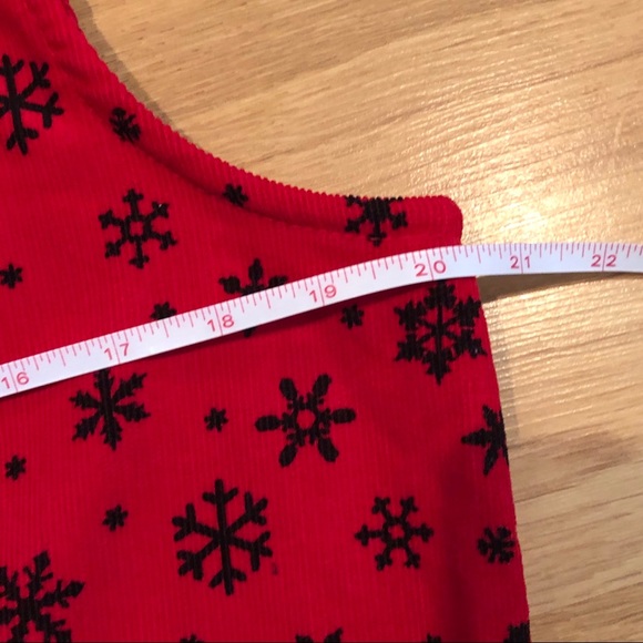 VINTAGE CACTUS FLOWER Christmas vest red snow Sz M - Picture 10 of 14